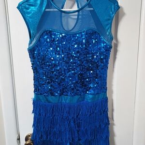Weissman Shimmering Blue Sequin Dress